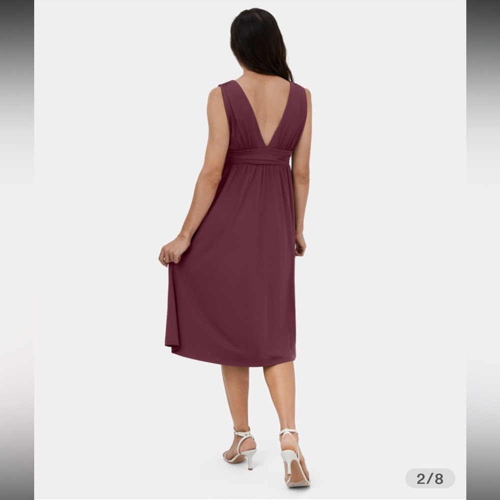 Nwt! Halara Deep V Neck Split Backless Sleeveless… - image 2